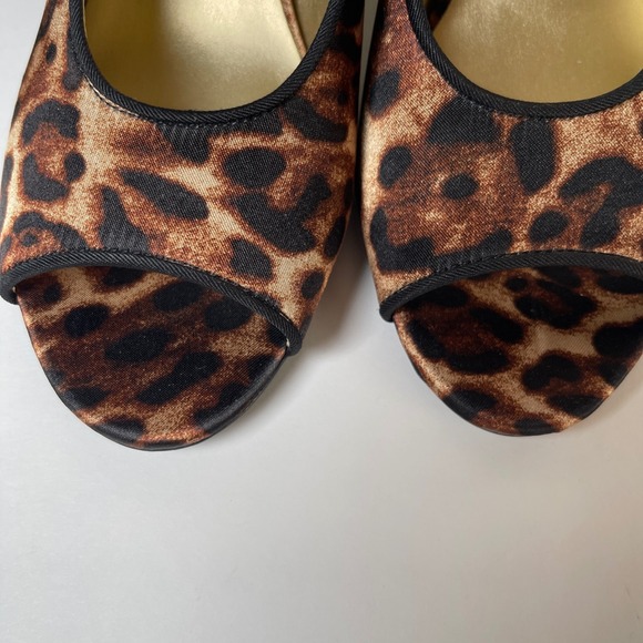 J.Renee Women's Animal Print Open Toe Sling Back Shoes Size 9M Fabric - Picture 4 of 12